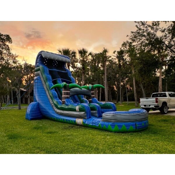 Blue Wave – 22 ft Single lane Waterslide